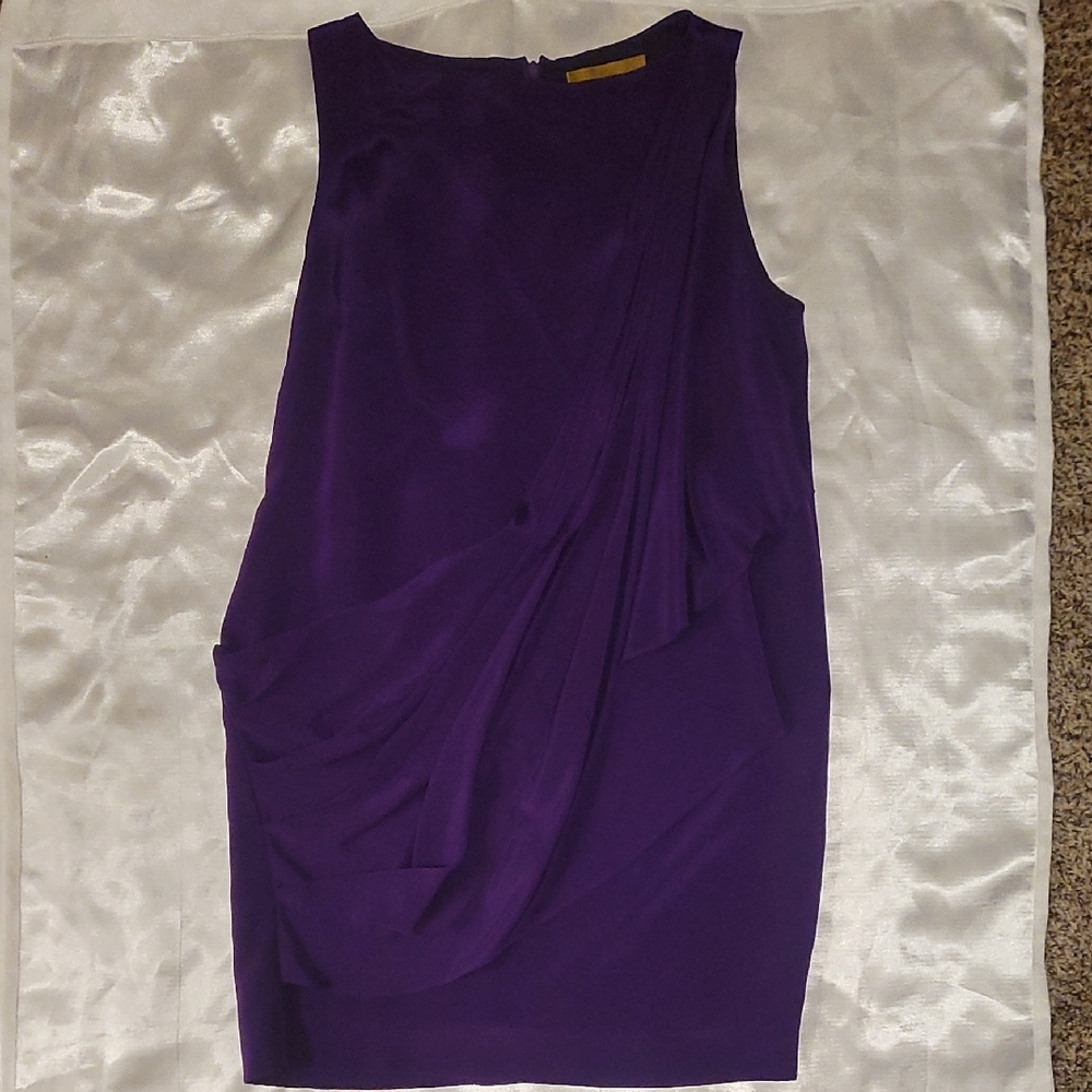 Nicole Miller Elegant Purple Sleeveless Dress